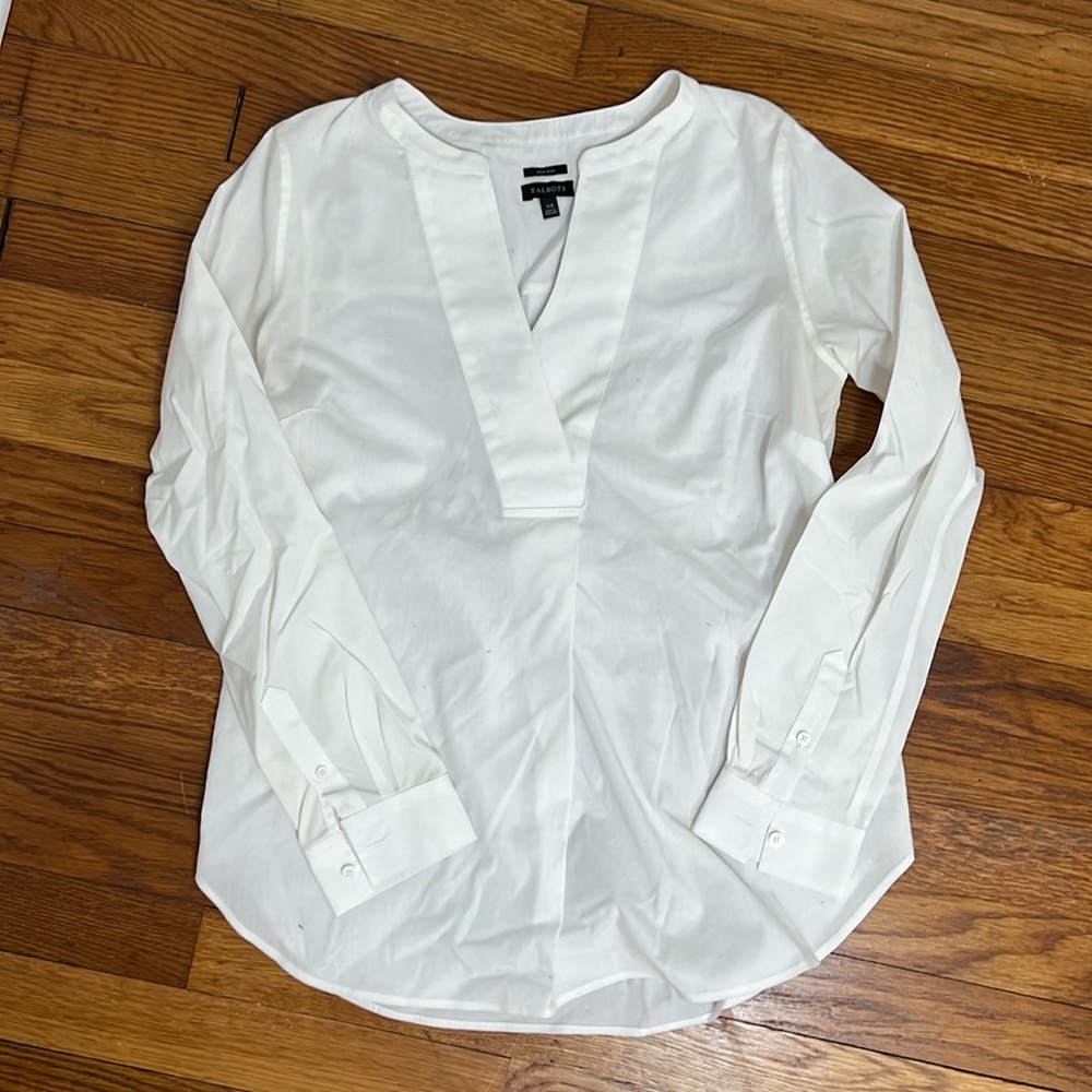 Talbots white tunic